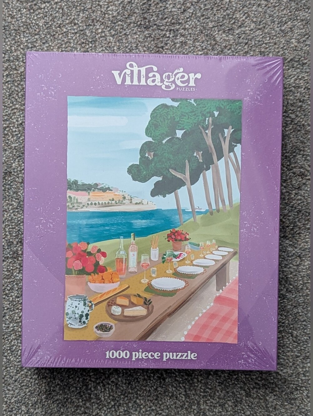 Villager Puzzles Picnic And Pinot 1000-Piece Jigsaw Puzzle (Brand New / Sealed)